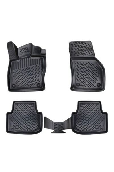 Umbrella Set of 4 Rubber Car Mats for VW Jetta VII 2018-,