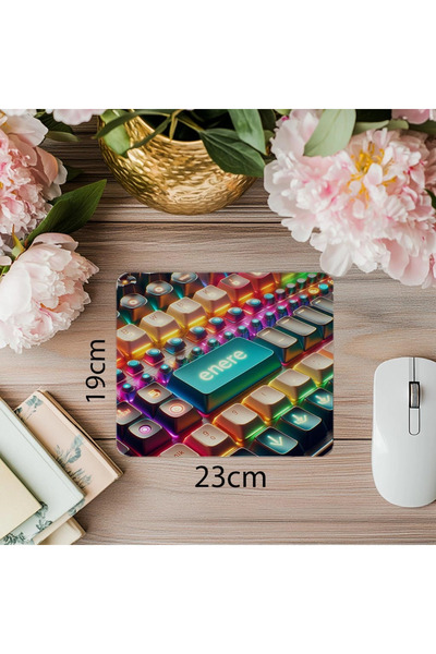 Wisdom Rain لوحة ماوس ذات طابع لوحة مفاتيح ميكانيكية قديمة - 19 × 23 سم 2 مم ...