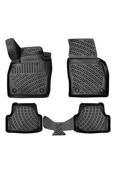 Umbrella Set of rubber car mats, tray type, Volkswagen Polo VI (Typ Aw) 2017-