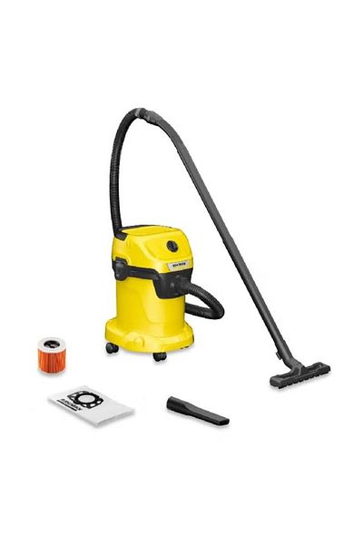 rexa Wet and Dry Drum Vacuum Cleaner – 17L, 1000W, Yellow/Black, Powerful Cleaning for All Surfaces