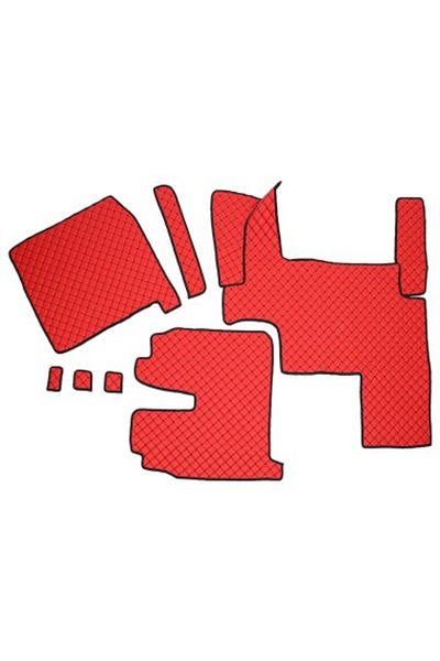 Umbrella Truck -leather Mat Set For Man Tgx 400-440 Euro 5 Red