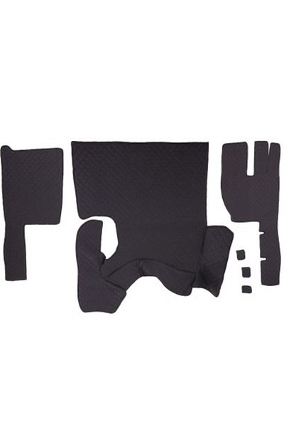 Umbrella Truck -Leather Floor Mats Set For Volvo Fh13 2011-2013 Manual Transmission Blue Type 2
