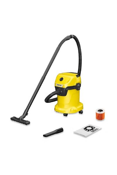 rexa Wet and Dry Drum Vacuum Cleaner – 17L, 1000W, Yellow/Black, Powerful Cleaning for All Surfaces