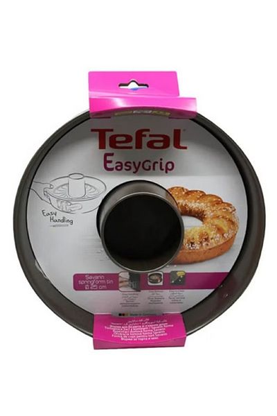 TEFAL Easy Grip Savarin Springfoam Tin Dark Grey 25cm