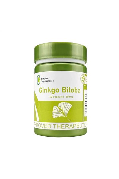 simplee Supplement Ginkgo Biloba 60 Capsules 500mg
