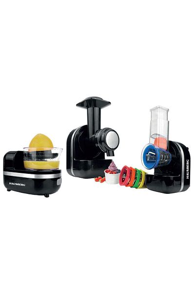 Hausberg Robot bucatarie 3 in 1 HB-7521NG, 5 palnii, 180 RPM, 150 W, Negru