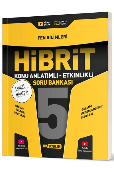 Evrensel İletişim Yayınları 5.Sınıf Hız Yayınları HİBRİT Fen Bilimleri Konu Anlatımlı Etkinlikli Soru Bankası / Güncel Müfredat