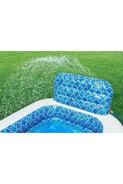 BESTWAY مسبح عائلي على شكل شلال مع رشاش مياه ٢٢٩×١٥٢×٩٦ سم