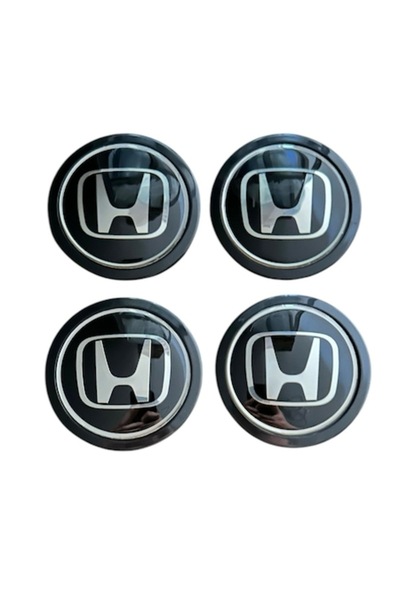 MAF Set de 4 capace de jantă Honda negre, 70 mm exterior, 60 mm interior