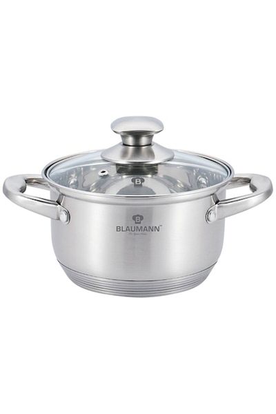 Blaumann Oala cu capac otel inoxidabil 26 cm Satin Gourmet Line BL 3321