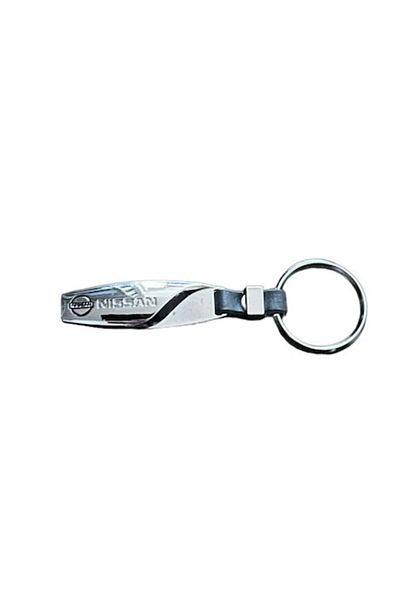 MAF Keychain for Nissan Key, Silver/Black