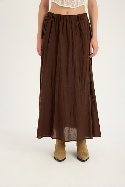 SEVİLEN Long Crush Skirt