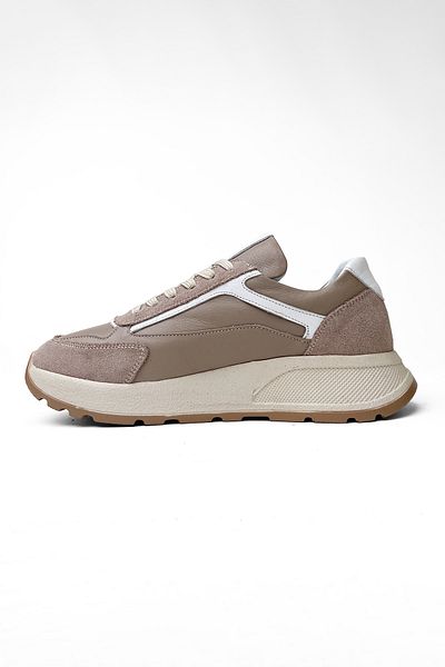 RABU Mink Women's Light Sole Genuine Leather Lace-Up Sports Shoes