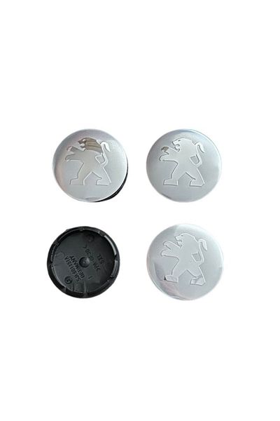 Peugeot Set 4 capace roti 56mm argintii compatibil/inlocuitor janta aliaj