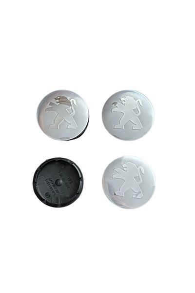 Peugeot Set 4 capace roti 56mm argintii compatibil/inlocuitor janta aliaj