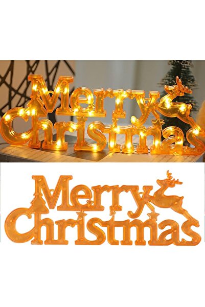 Flippy LED Christmas 3D Letters "Merry Christmas", Warm White, 27.5 x 10.5 x 1.4 cm, Yellow
