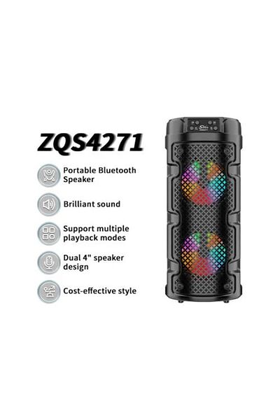 genric مكبر صوت بلوتوث SING مزدوج 4 بوصة للحفلات مع أضواء RGB وBT 5.0 وصوت محيطي محمول