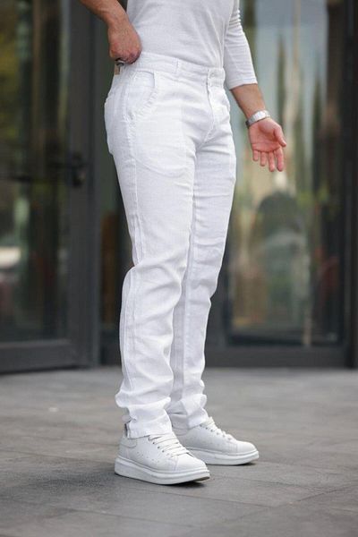 modamtn Men's Comfortable Linen Trousers