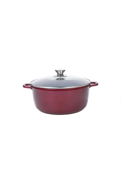 OEM Aluminum Pot with Marbled Ceramic Coating and Glass Lid, 40 cm, 17 L, Grunberg