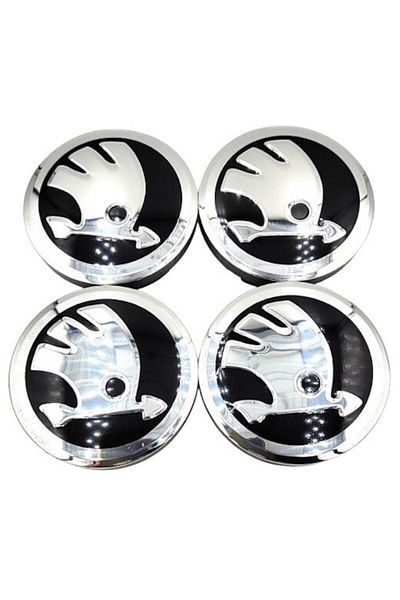 OEM Set 4 capace roti 56/52mm compatibil jante aliaj Skoda, 17 inch