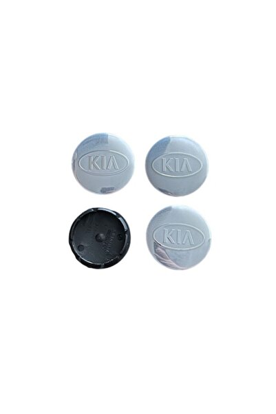 Kia Set de 4 capace de jantă de 56 mm, argintii, compatibile/înlocuitoare pen...