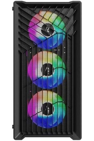 SPEARPC Dark Armor Micro ATX Gaming Case with 4 RGB Fans and Remote Control