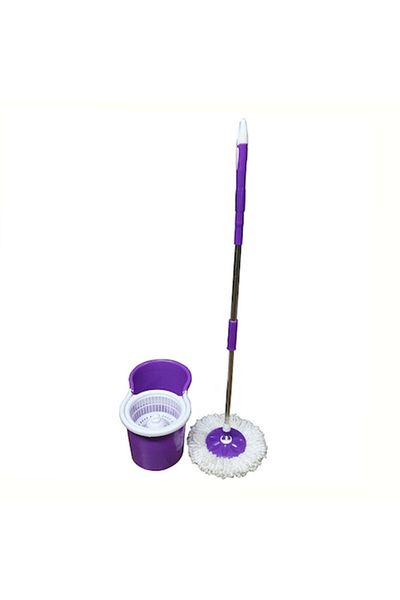 Universal Set de curățare cu găleată rotativă și mop rotativ la 360°, violet