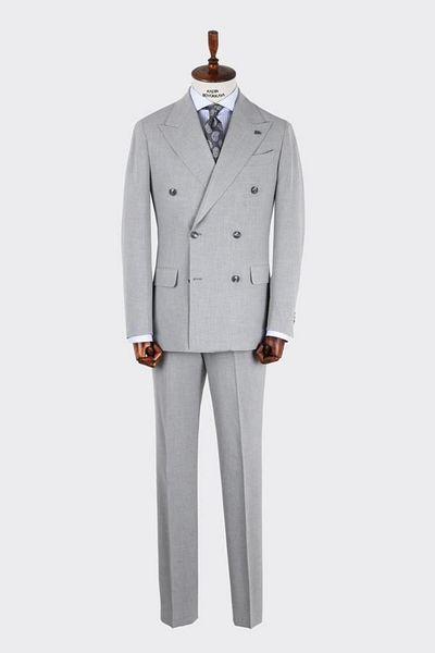 Kadir Büyükkaya Double Breasted Suit-Kab1205S