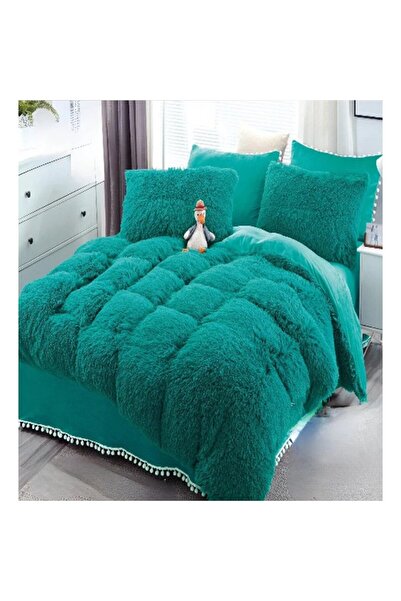 OEM Cocolino Super Fluffy Bedding Set, Fluffy Model, 6 Pieces, Double Bed, Green