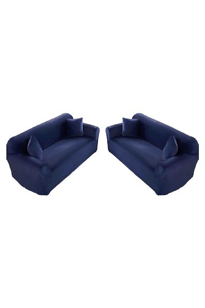 OEM Set 2 huse canapea JO-JO Catifea, 130x180cm, Albastru marin