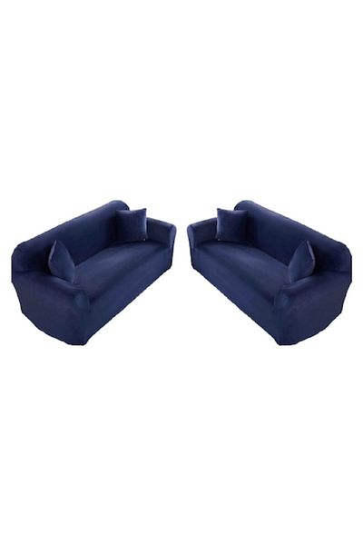 OEM Set 2 huse canapea JO-JO Catifea, 130x180cm, Albastru marin