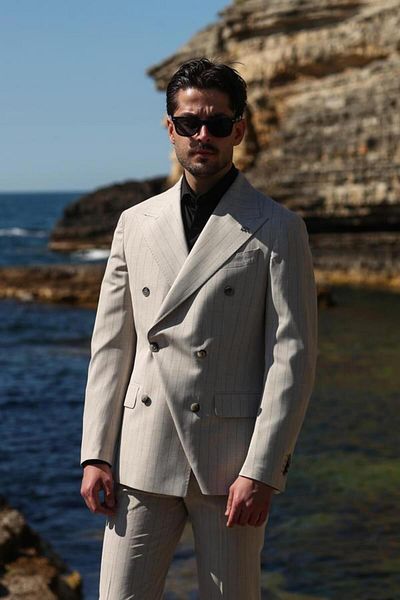 Kadir Büyükkaya Double Breasted Suit-Kab1226S