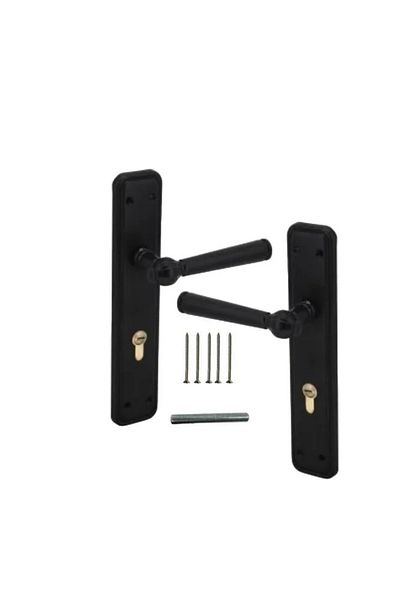 LOZAN Black plate door handle