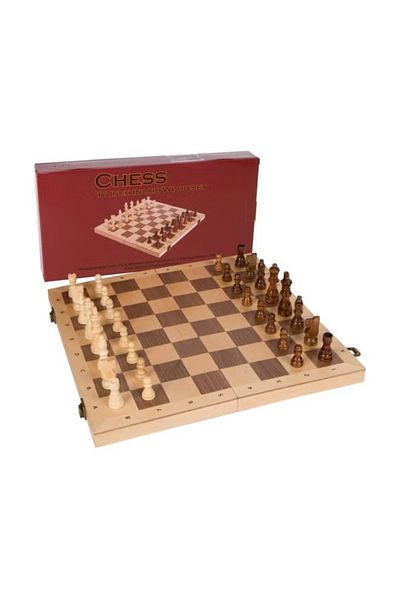 rexa Portable Compact Lightweight Authentic Detailing Wooden Chess Game Set