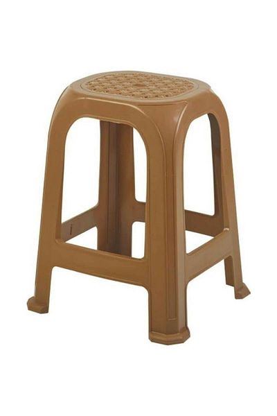 OEM Scaun înalt din plastic pentru grădină, 36 x 39 x 47 cm, maro