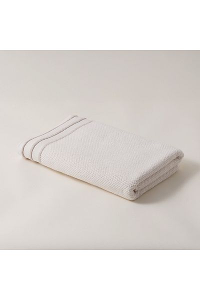 Boutique Blanche jaquard cotton bath towel, white, 140*70cm