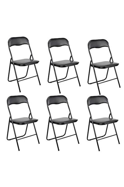 OEM Set de 6 scaune pliabile, Blueberg, fără brațe, spumă dublă, negru + set de 10 rezerve de mop rotativ, microfon