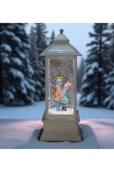 Kuzey Tacı Aşıklar Temalı Işıklı Müzikli Kar Küresi Fener – Kış Romantizmi De...