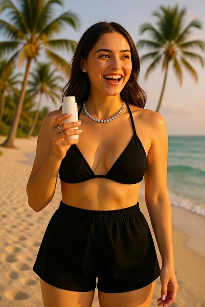 LC Waikiki Şortlu Boyundan ve Belden Bağlamalı Bikini Takımı