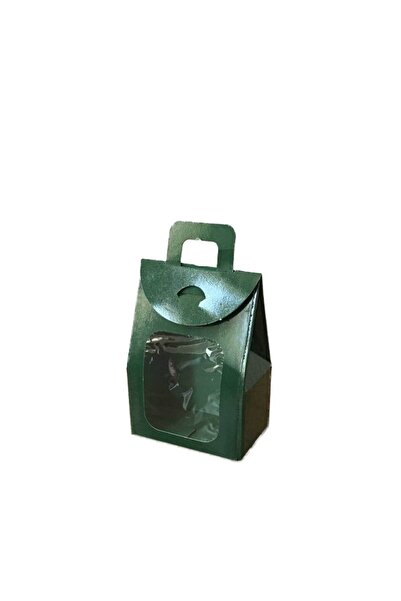 TT Tahtakale Toptancıları Kına Ve Çerez Çantası Pencereli Karton 7.5x11x4 20 Adet Yeşil