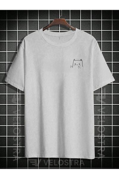 Velostra Unisex Cat Printed Oversize T-Shirt