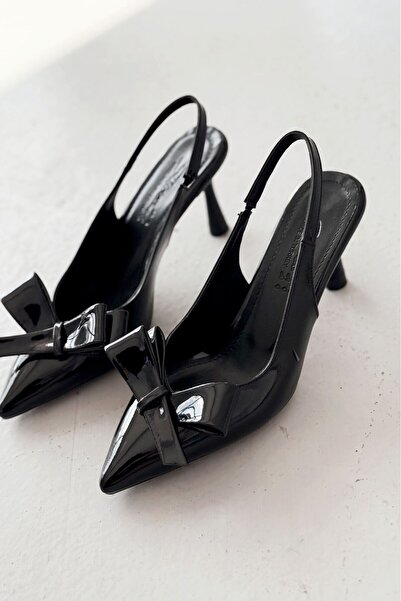 I Love Shoes Valene Rugan Siyah Fiyonk Detaylı Topuklu Ayakkabı