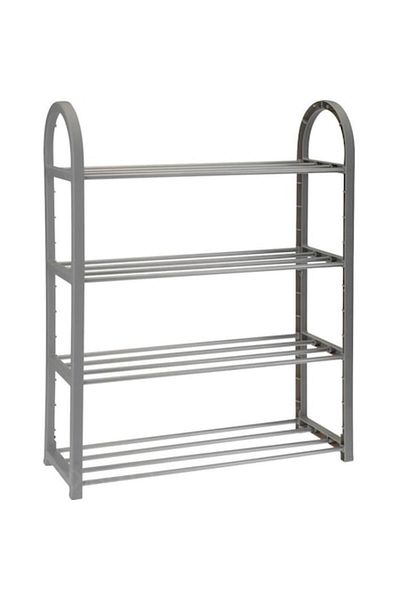 NAGO Suport pentru pantofi cu 4 rafturi, Gri, 50x65x19 cm, 700 g
