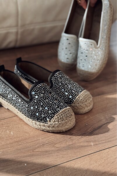 I Love Shoes Jorelis Suede Shiny Stone Λεπτομερής Εσπαντρίλα Μαύρο