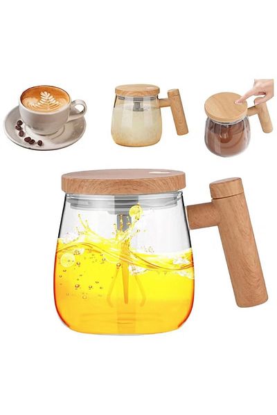 Primo Plus Electric Mixing Cup, High Borosilicate Glass, 7000rpm High Speed, Transparent, 400ML Capacity
