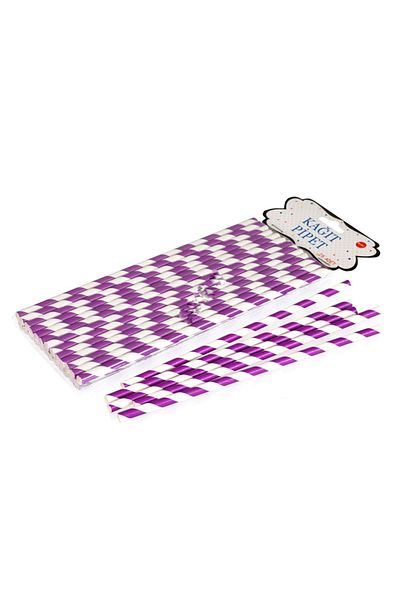 TT Tahtakale Toptancıları Straw Paper Spiral Model (25 Pieces) Purple