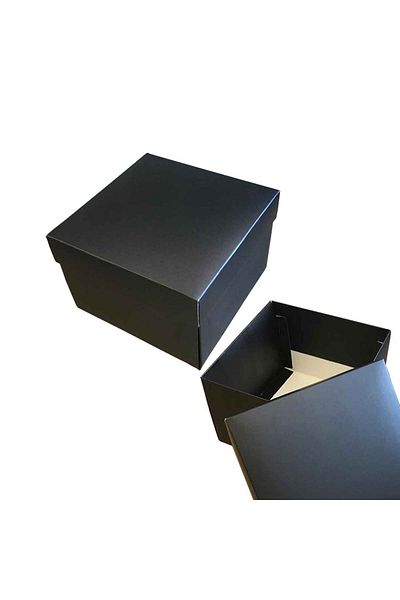 TT Tahtakale Toptancıları Complete Carton Box Solid Color 15X15X10 cm (10 Pieces) Black