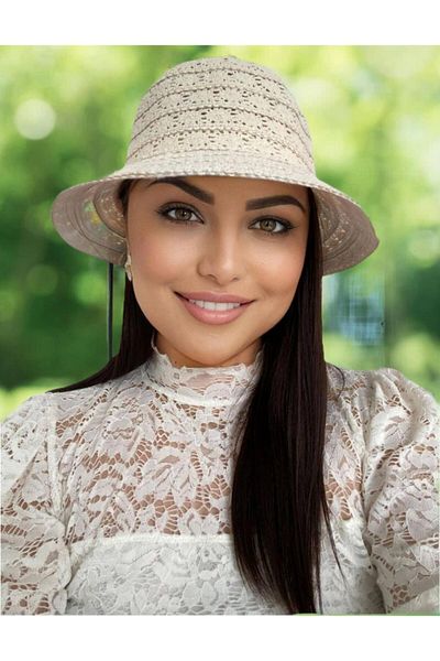 Confortino Summer cotton hat with bow - ONE SIZE, ADJUSTABLE