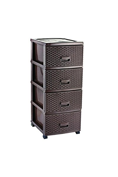 Nova Home Plastic Storage Cabinet, Rattan Brown-Beige, ALK 01