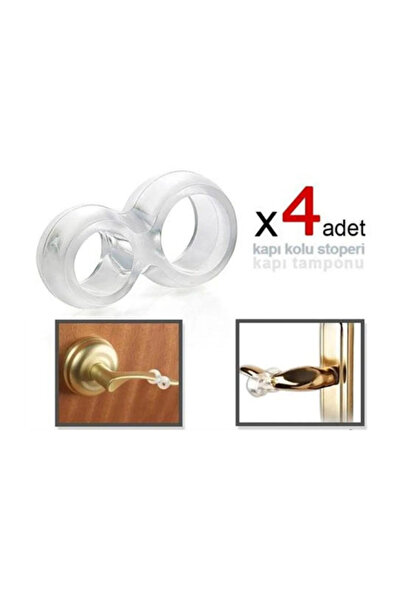 ealoni Kapı Kolu Tamponu 4 Adet Silikon Duvar Koruyucu Tampon Kapı Arkası Vur...